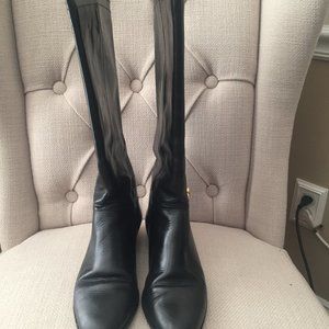 AIGNER VINTAGE BLACK LEATHER BOOTS SIZE 9 MEDIUM